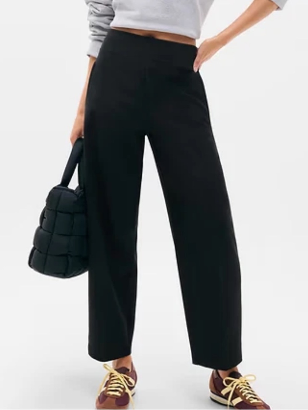 Athleta Endless High Rise Barrel Pant Black Size 4 Petite Stretch Work Travel